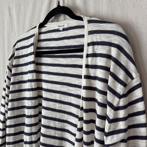Madewell Striped Black and White Cardigan